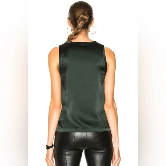 ! Nwt NILI LOTAN Alice Pine Green Silk Tank small - Picture 4 of 6